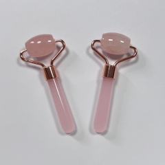 Rose Quartz Mini Size Single Head Massage Products Jade Roller