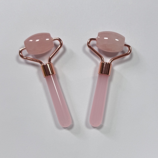 Rose Quartz Mini Size Single Head Massage Products Jade Roller