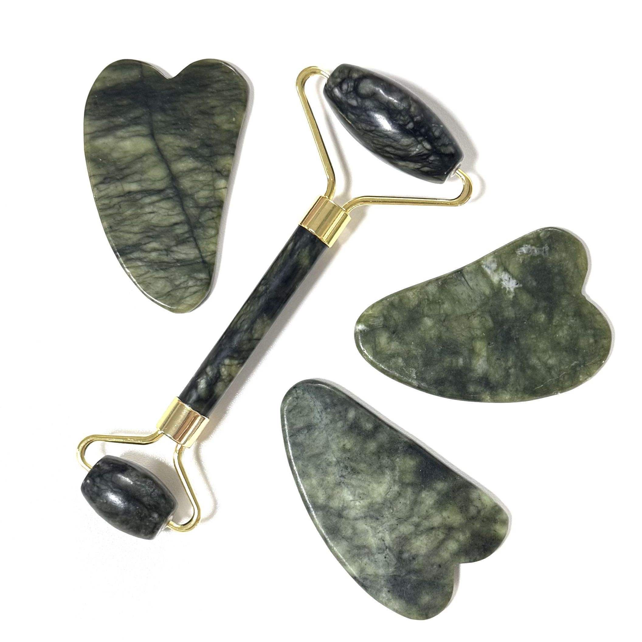 cheap price beauty tool set facial massager best selling xiuyan jade roller and gua sha