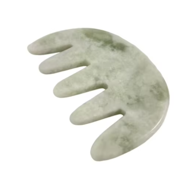 five tooth Scalp unblocking head scalp care xiuyan jade gua sha massage products Meridian comb