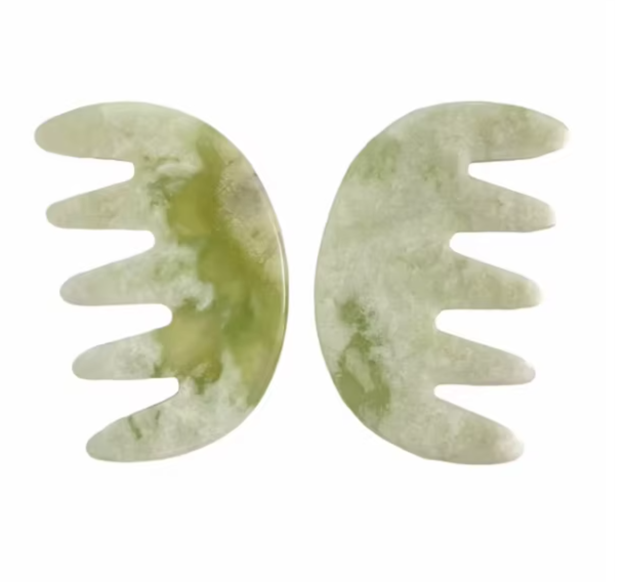 five tooth Scalp unblocking head scalp care xiuyan jade gua sha massage products Meridian comb
