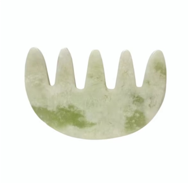 five tooth Scalp unblocking head scalp care xiuyan jade gua sha massage products Meridian comb