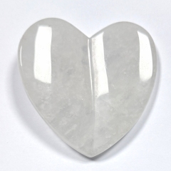 concave surface natural jade Rose Quartz Heart Gua Sha Tool for Facial Massage