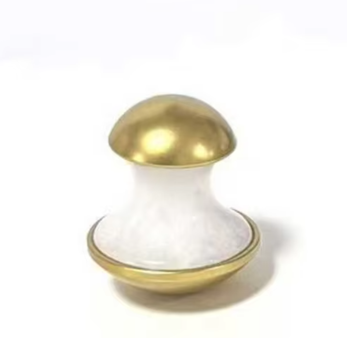 Huizhou factory wholesale natural white jade face massager metal mushroom gua sha