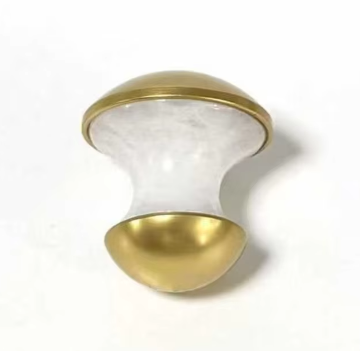 Huizhou factory wholesale natural white jade face massager metal mushroom gua sha