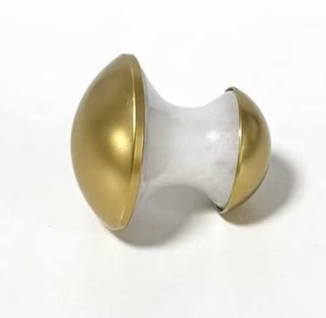 Huizhou factory wholesale natural white jade face massager metal mushroom gua sha