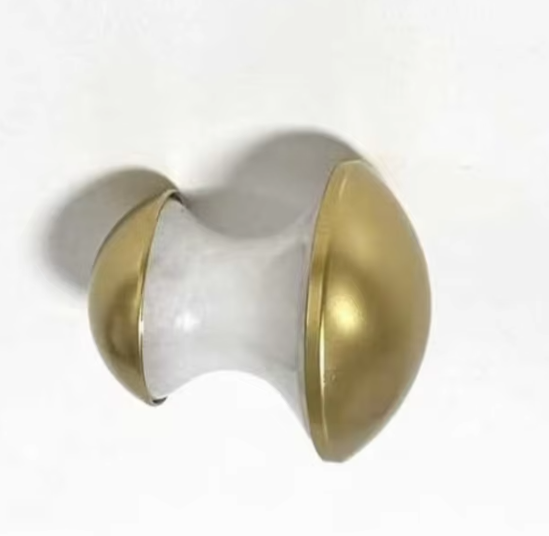 Huizhou factory wholesale natural white jade face massager metal mushroom gua sha