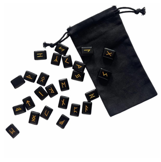 factory best wholesale price natural jade gemstone black obsidian natural Rune Stone for Divination