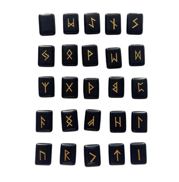 factory best wholesale price natural jade gemstone black obsidian natural Rune Stone for Divination