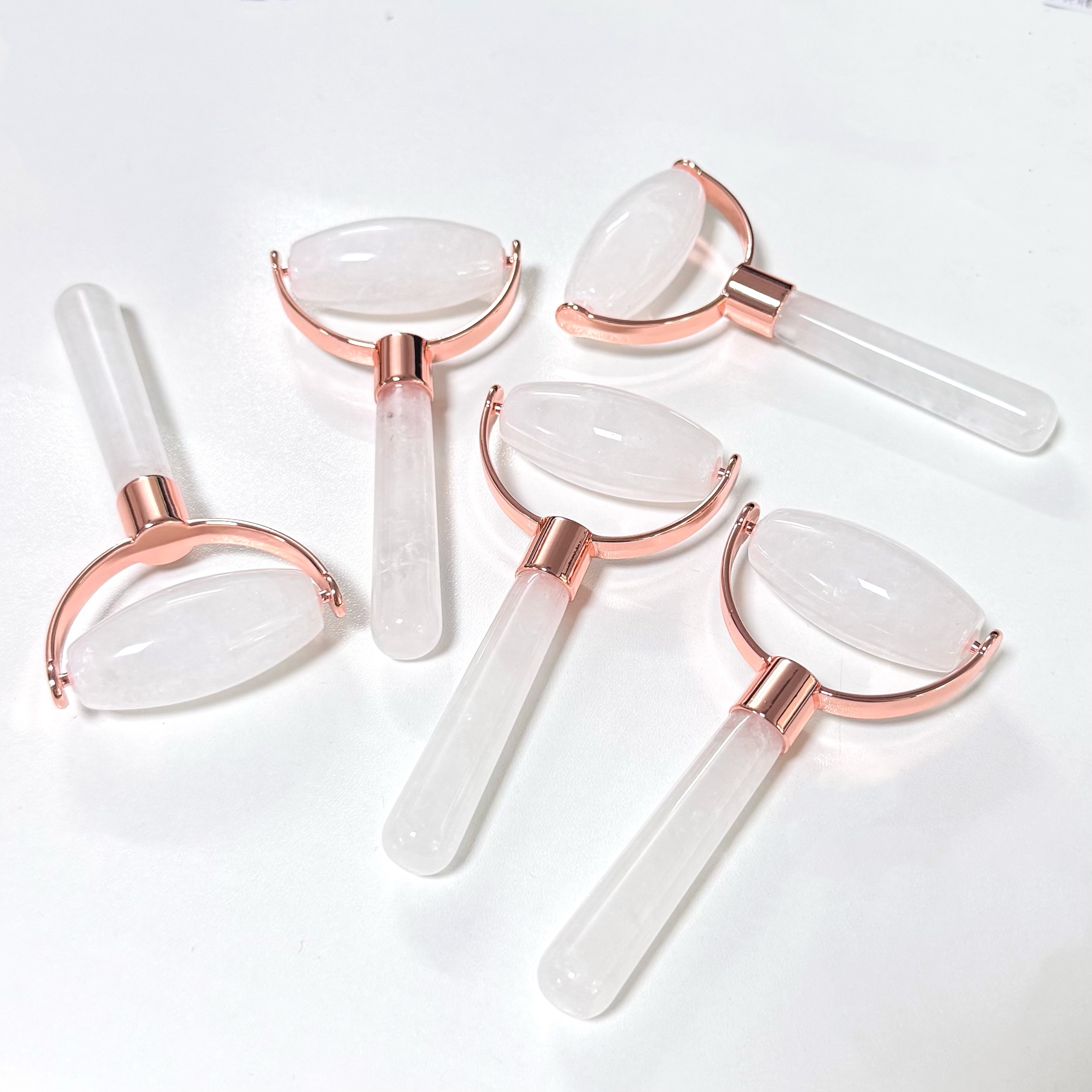 Face Lift White Jade 100% Natural Stone Single Head Face Massage Tool Jade Roller for Face