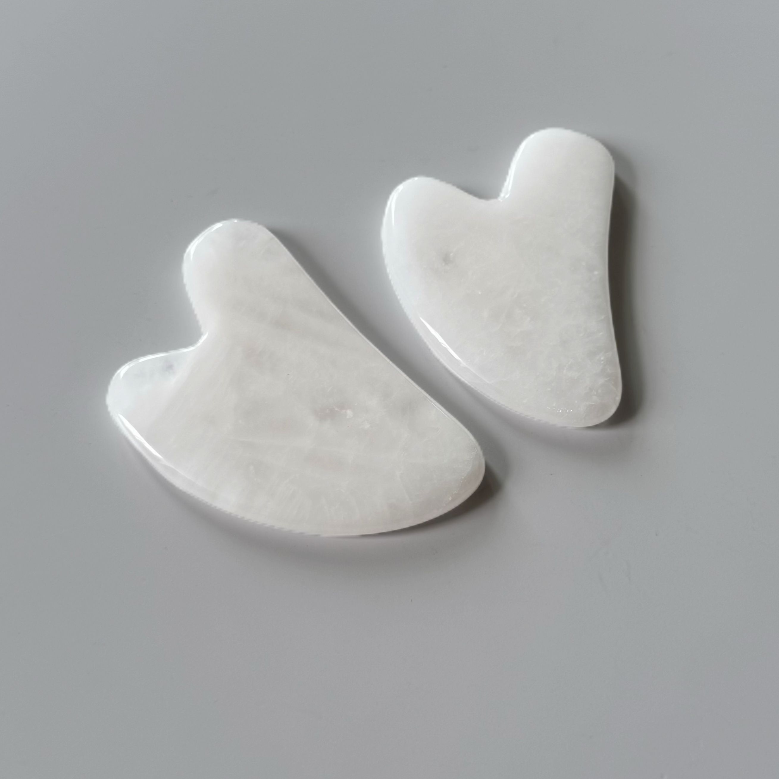 cooling natural stone white jade gua sha facial lifting massager