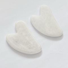 cooling natural stone white jade gua sha facial lifting massager