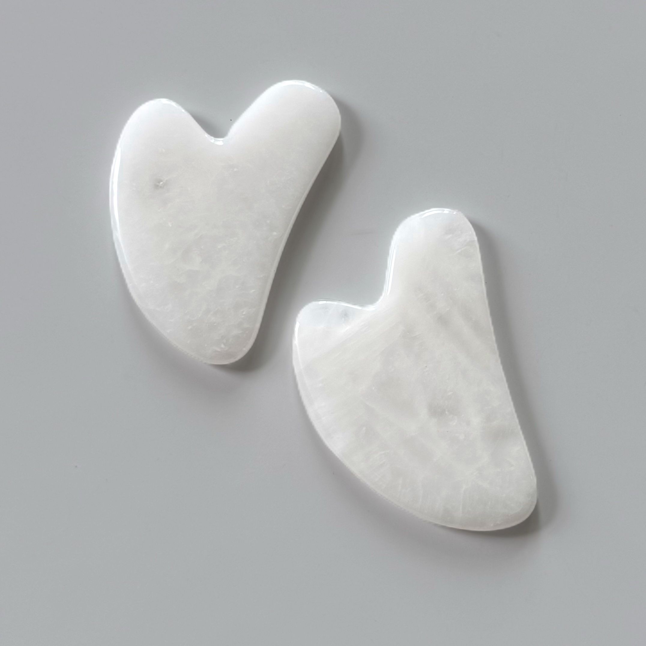 cooling natural stone white jade gua sha facial lifting massager