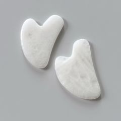 cooling natural stone white jade gua sha facial lifting massager