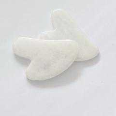 cooling natural stone white jade gua sha facial lifting massager