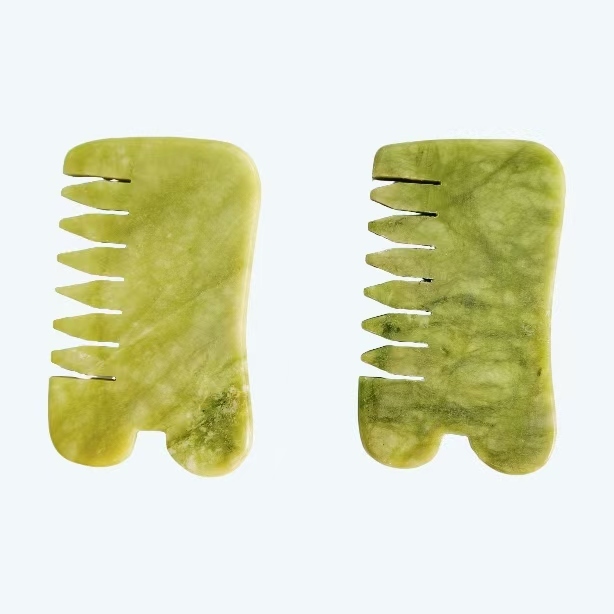 Peine de jade Xiuyan para masaje y gua sha
