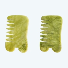 Peine de jade Xiuyan para masaje y gua sha