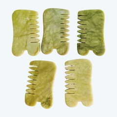Peine de jade Xiuyan para masaje y gua sha