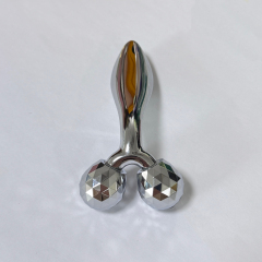 3D Diamond Cut Metal Dual Ball Face Massager