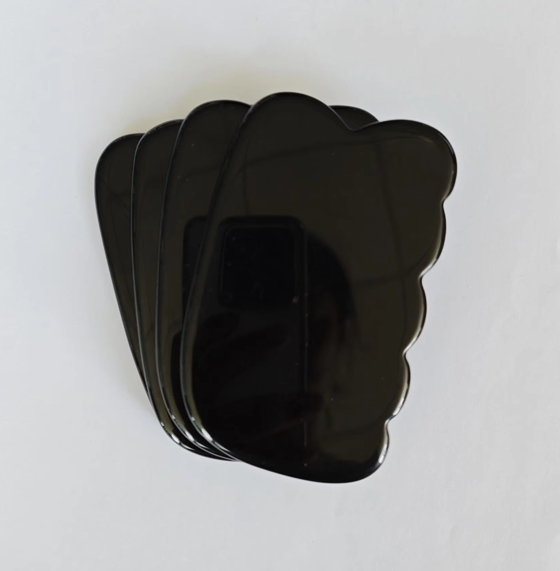 black color obsidian stone natural jade Cloud Shaped Home Use Gua Sha Board