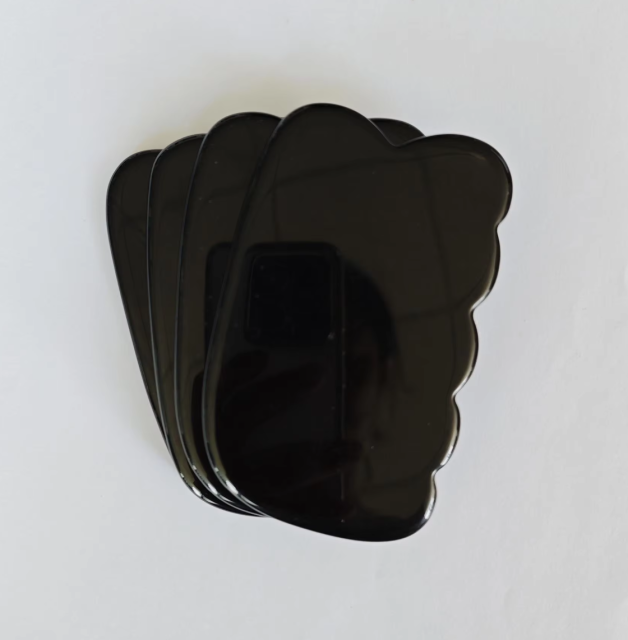 black color obsidian stone natural jade Cloud Shaped Home Use Gua Sha Board