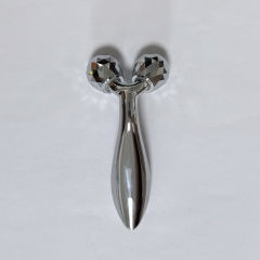 3D Diamond Cut Metal Dual Ball Face Massager