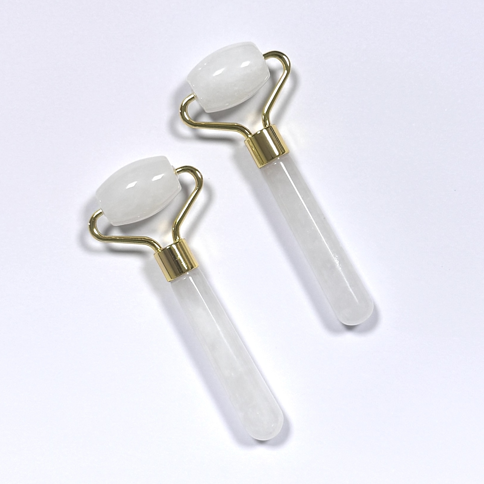 Anti Aging White Color Natural Jade Roller Facial Massager