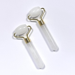 Anti Aging White Color Natural Jade Roller Facial Massager
