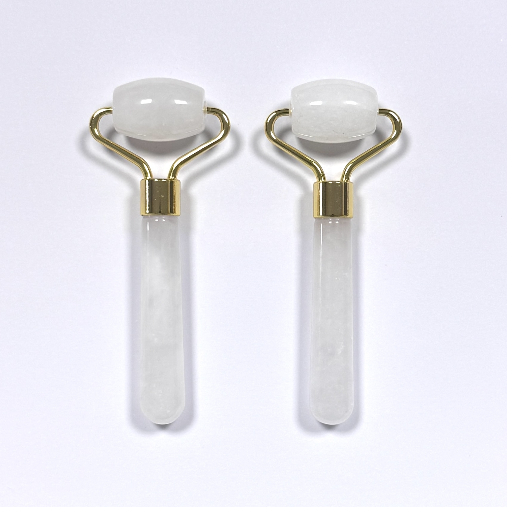 Anti Aging White Color Natural Jade Roller Facial Massager