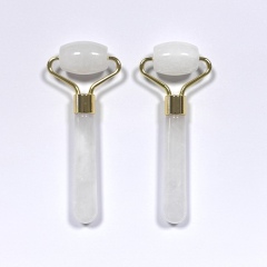 Anti Aging White Color Natural Jade Roller Facial Massager