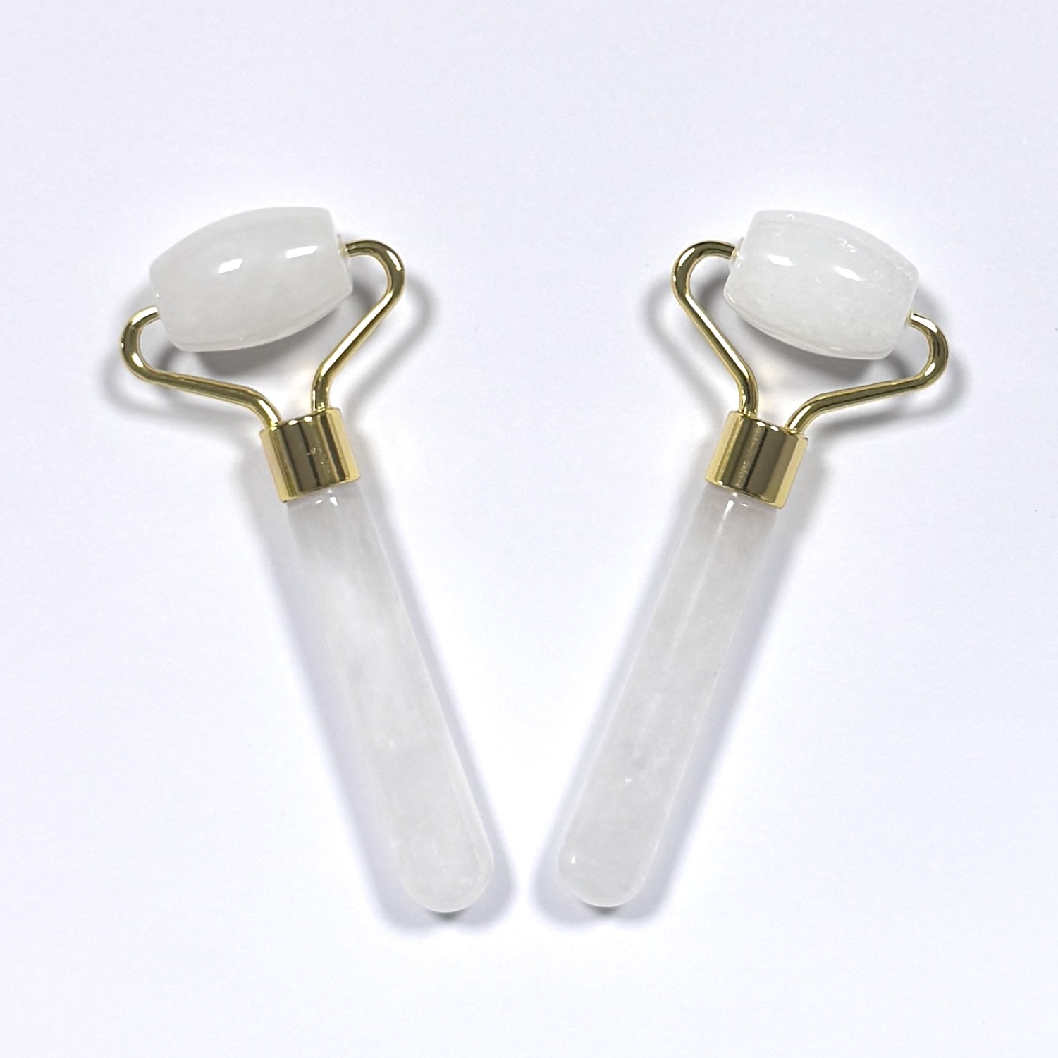 Anti Aging White Color Natural Jade Roller Facial Massager