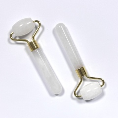Anti Aging White Color Natural Jade Roller Facial Massager