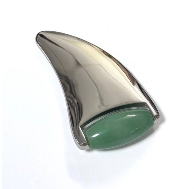 skin care tools face care 2 in 1 green aventurine jade gua sha and ice roller