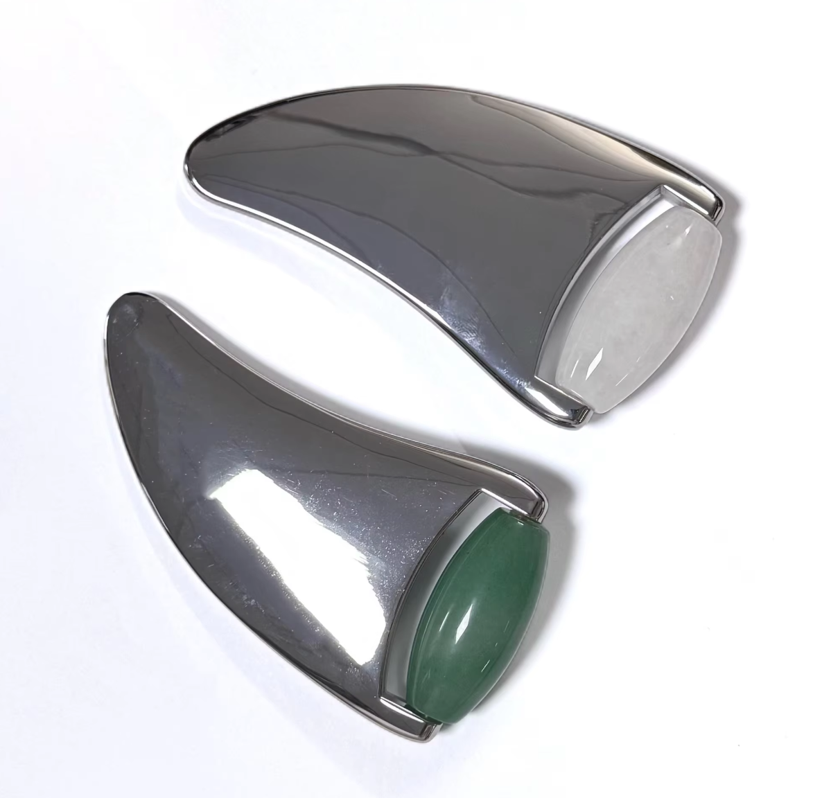 skin care tools face care 2 in 1 green aventurine jade gua sha and ice roller