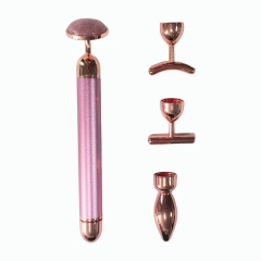 electrical multi-functional beauty wand skin care face lifting 4 in 1 skin care metal jade face massager