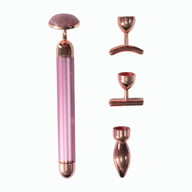 electrical multi-functional beauty wand skin care face lifting 4 in 1 skin care metal jade face massager