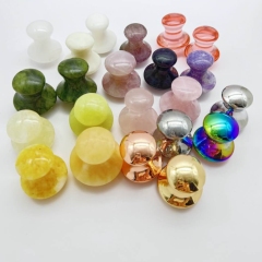 wholesale green color xiuyan jade mushroom massage face
