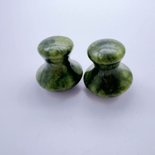 wholesale green color xiuyan jade mushroom massage face