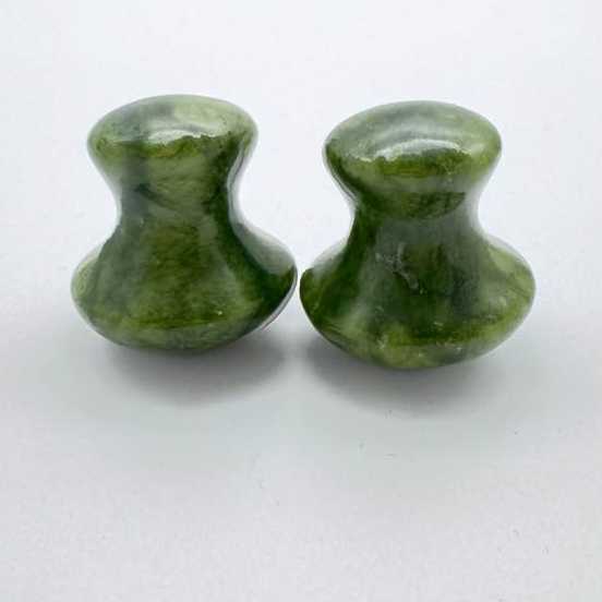 wholesale green color xiuyan jade mushroom massage face