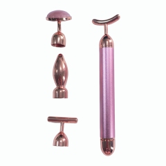 electrical multi-functional beauty wand skin care face lifting 4 in 1 skin care metal jade face massager