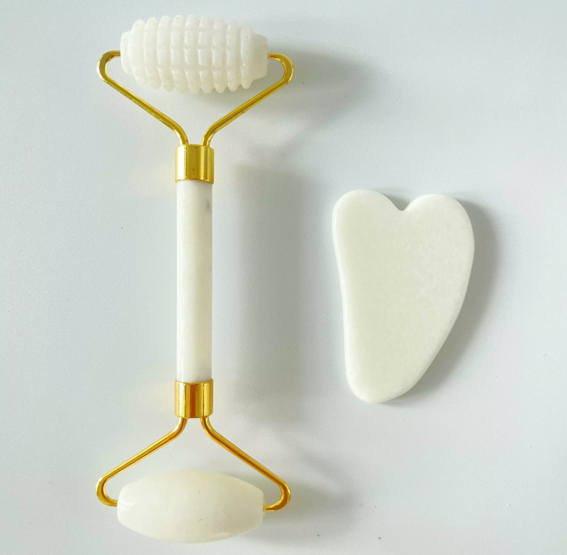 cheap price promotional face massager gua sha jade ice roller Skincare gadget set