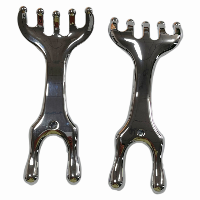 2 in 1 nose eyes scraping metal massage frog-shaped comb for head