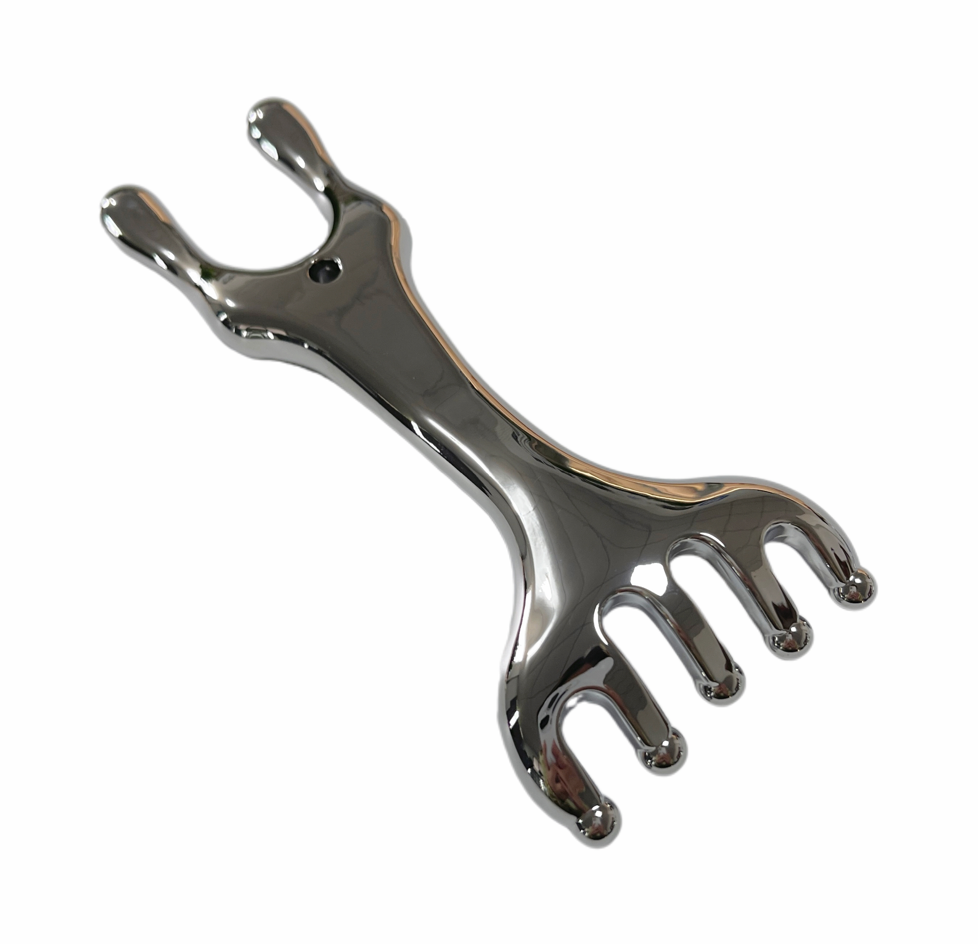 2 in 1 nose eyes scraping metal massage frog-shaped comb for head