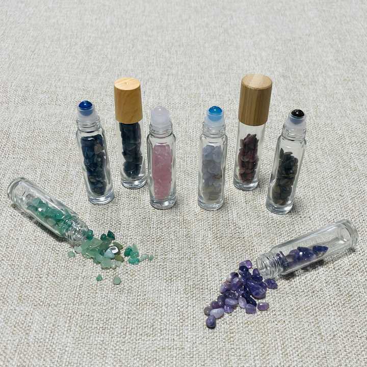 wholesale clear glass roll-on bottle 10ml for face massage