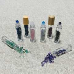 wholesale clear glass roll-on bottle 10ml for face massage