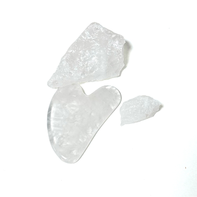 factory natural clear transparent jade white crystal guasha board for face