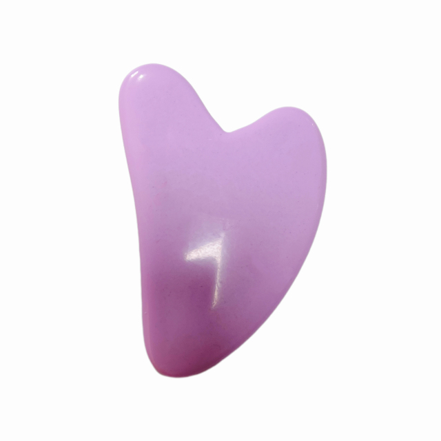 Placa de gua sha de resina corazon