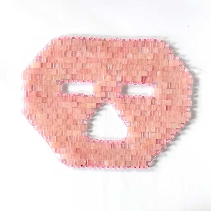 wholesale natural rose quartz beauty salon use mask face massage stone