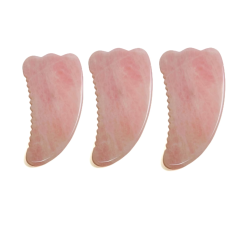 large size pink color rose quartz jade gua sha body tool