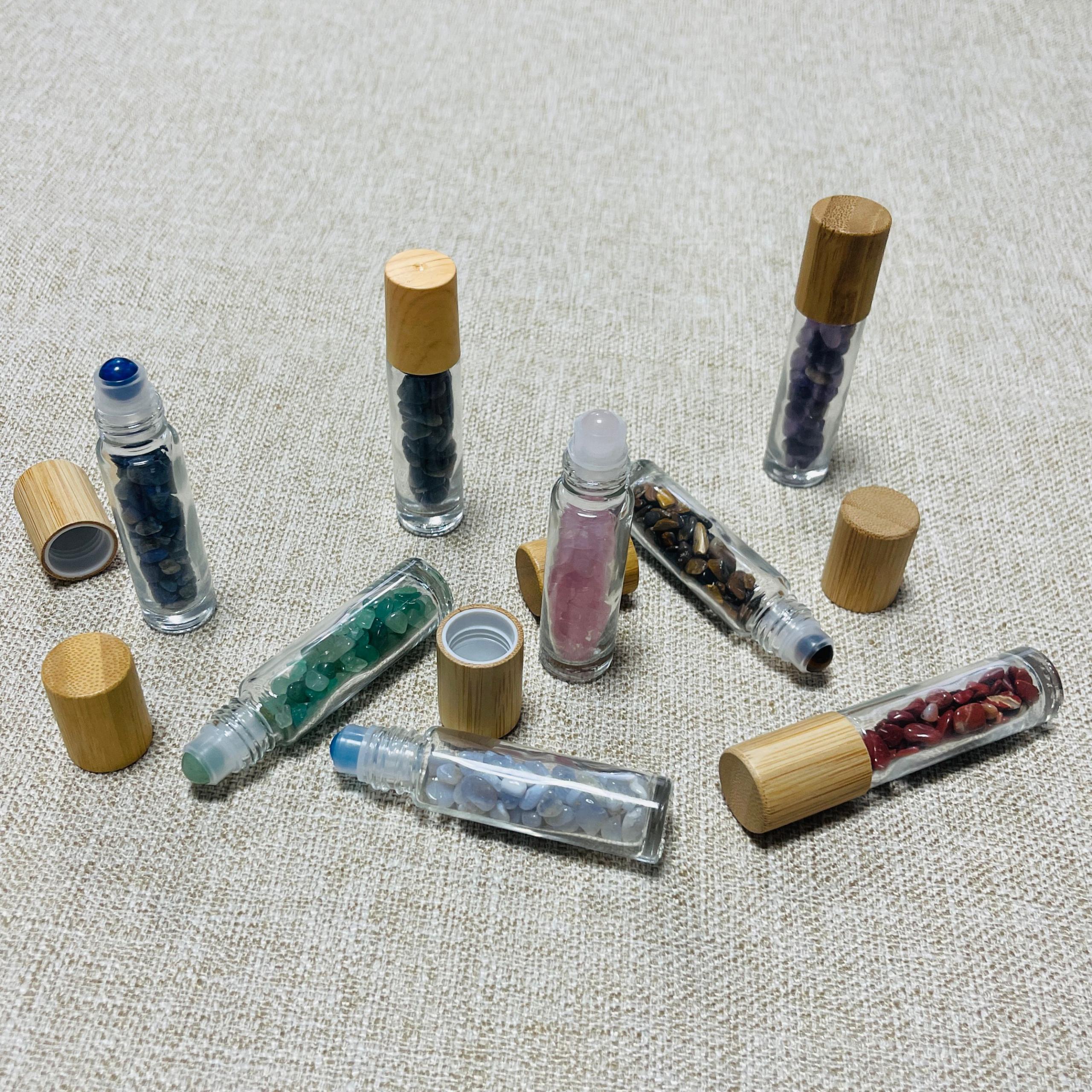 wholesale clear glass roll-on bottle 10ml for face massage